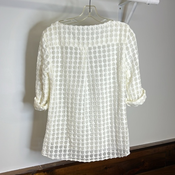 Akris Punto White Textured Top - Picture 2 of 6